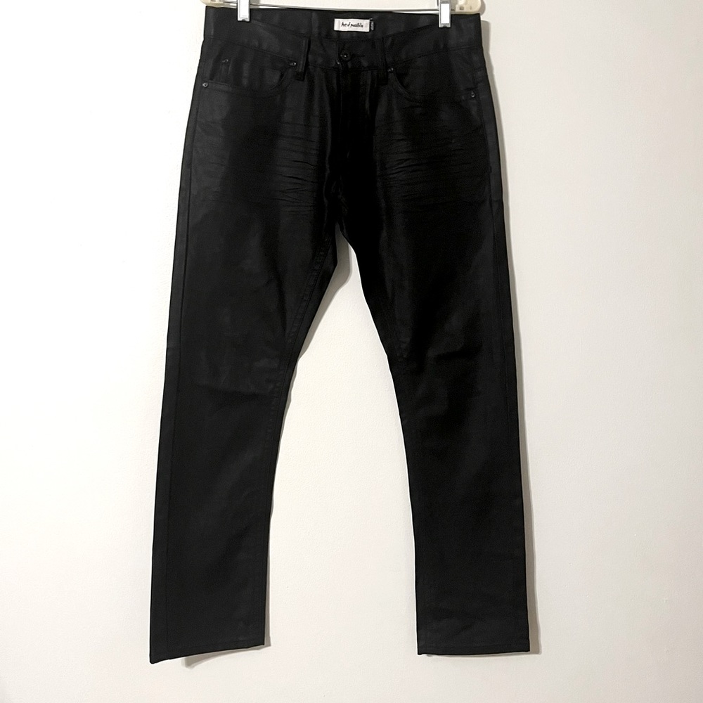 Art of possible Men’s Vintage Jeans Relaxed Straight Black Waxed Sz 33/30